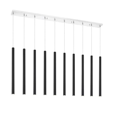 Z-Lite Forest 10 Light Island/Billiard, Chrome & Matte Black 917MP24-MB-LED-10LCH